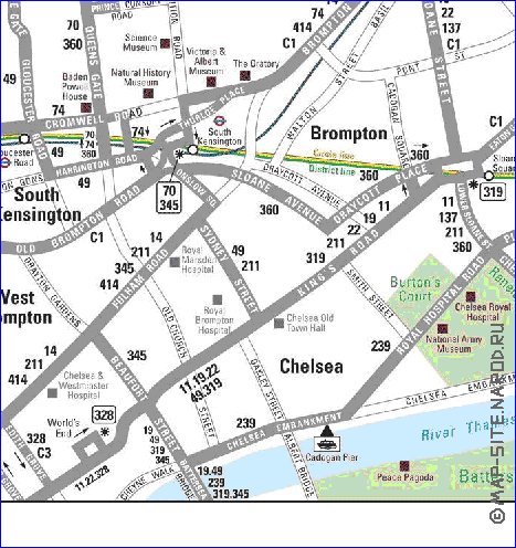 Transporte mapa de Londres