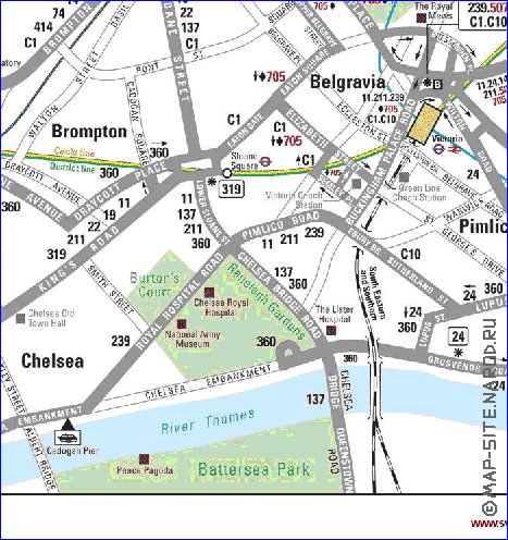 Transporte mapa de Londres