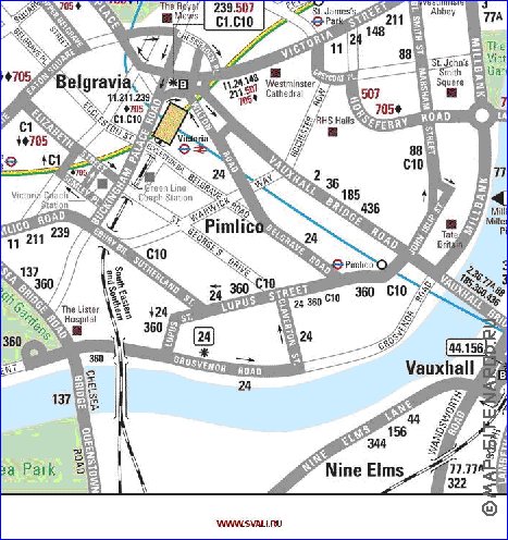 Transporte mapa de Londres