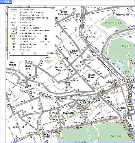 Transporte mapa de Londres