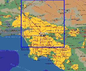 carte de Los Angeles en anglais