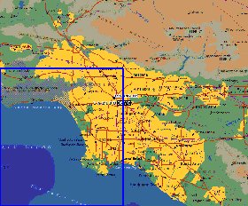 carte de Los Angeles en anglais