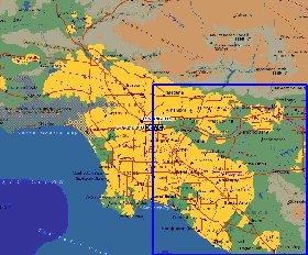 carte de Los Angeles en anglais