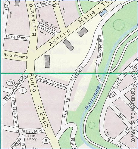 mapa de  cidade Luxemburgo