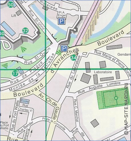 mapa de  cidade Luxemburgo