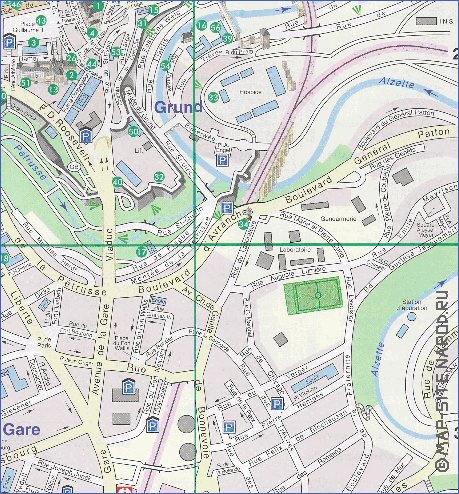 mapa de  cidade Luxemburgo