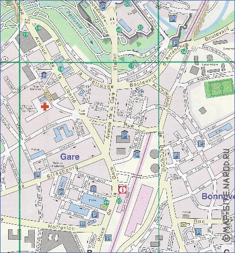 carte de  ville Luxembourg