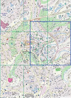 mapa de  cidade Luxemburgo