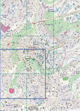 mapa de  cidade Luxemburgo