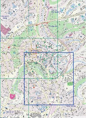 mapa de  cidade Luxemburgo