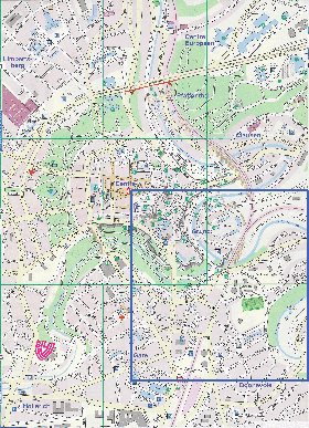 mapa de  cidade Luxemburgo