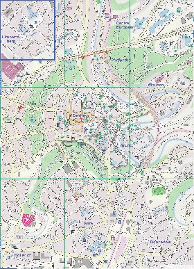 mapa de  cidade Luxemburgo