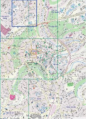 mapa de  cidade Luxemburgo