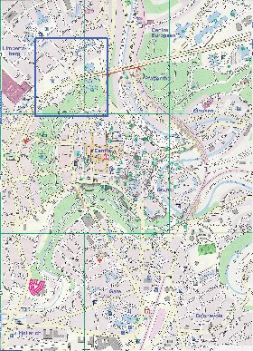 mapa de  cidade Luxemburgo