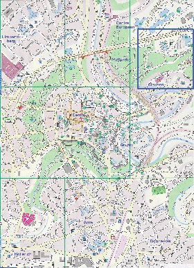 mapa de  cidade Luxemburgo