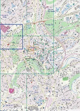 mapa de  cidade Luxemburgo