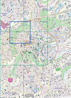 mapa de  cidade Luxemburgo