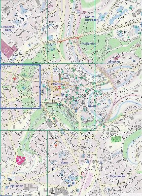 mapa de  cidade Luxemburgo