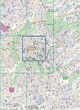 mapa de  cidade Luxemburgo