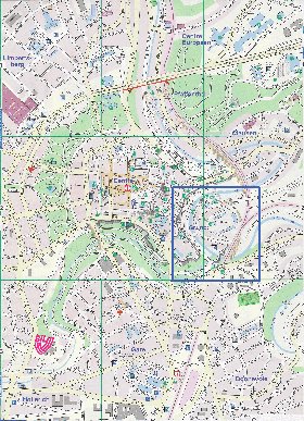 mapa de  cidade Luxemburgo