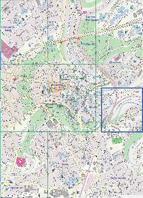 mapa de  cidade Luxemburgo