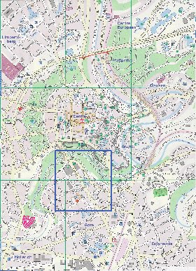 mapa de  cidade Luxemburgo