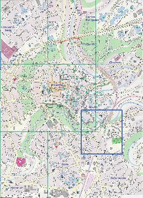 mapa de  cidade Luxemburgo