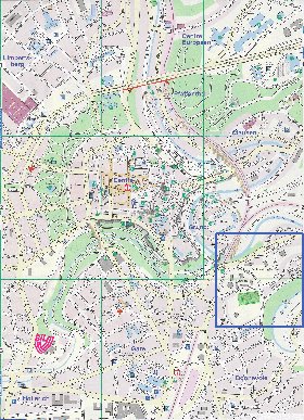 mapa de  cidade Luxemburgo