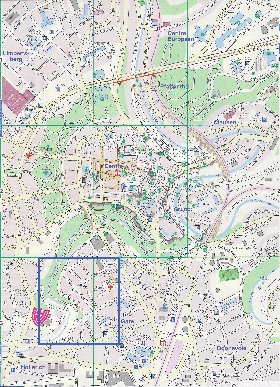 mapa de  cidade Luxemburgo