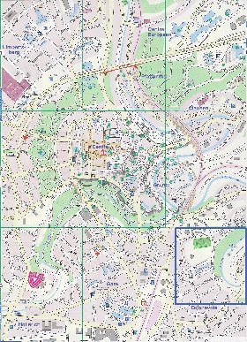 mapa de  cidade Luxemburgo