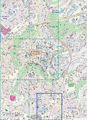 mapa de  cidade Luxemburgo