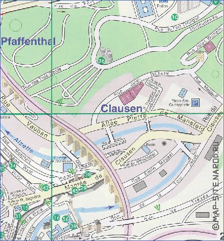 mapa de  cidade Luxemburgo