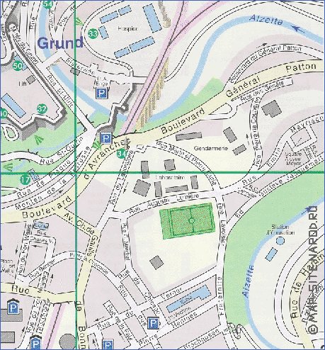 mapa de  cidade Luxemburgo