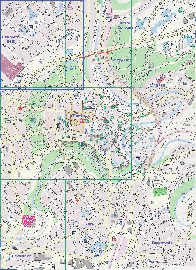 mapa de  cidade Luxemburgo