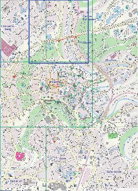 mapa de  cidade Luxemburgo