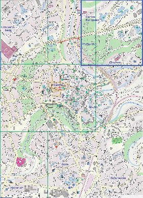 mapa de  cidade Luxemburgo