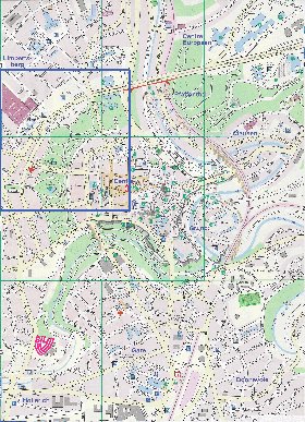 mapa de  cidade Luxemburgo