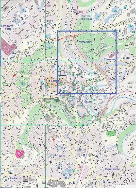 mapa de  cidade Luxemburgo