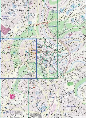 mapa de  cidade Luxemburgo