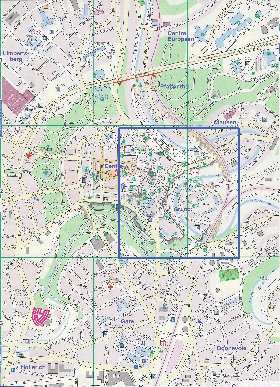 mapa de  cidade Luxemburgo