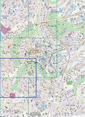 mapa de  cidade Luxemburgo