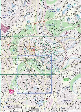 mapa de  cidade Luxemburgo