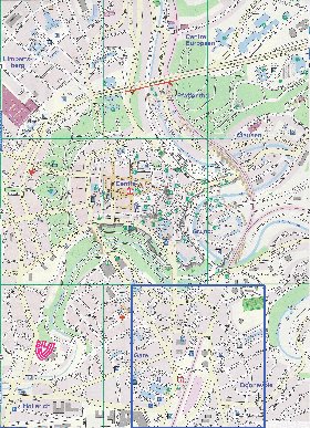 mapa de  cidade Luxemburgo