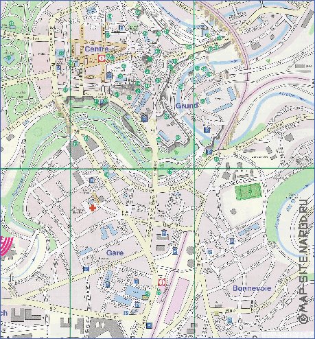 mapa de  cidade Luxemburgo