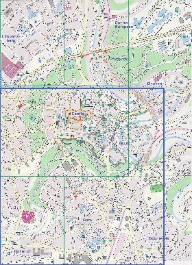 mapa de  cidade Luxemburgo