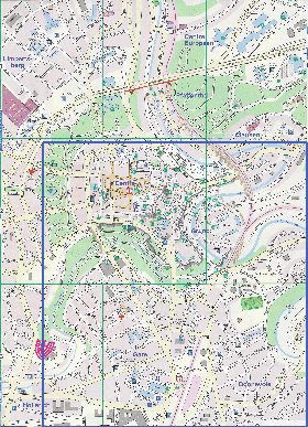 mapa de  cidade Luxemburgo