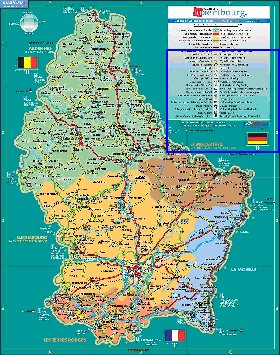 mapa de Luxemburgo