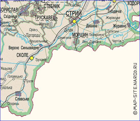 carte de Oblast de Lviv